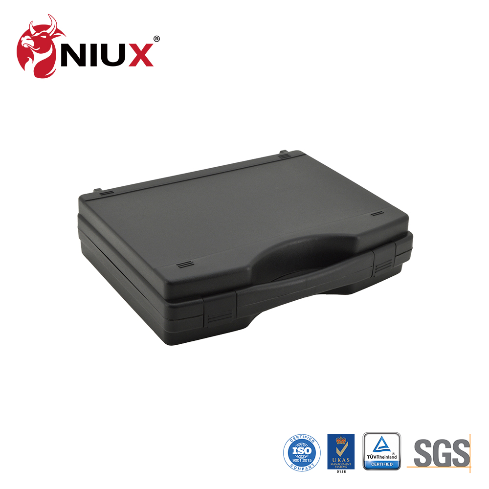 Caja de plástico transparente con asa